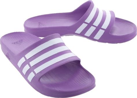 adidas slipper paars|Adidas 3 strips sandalen.